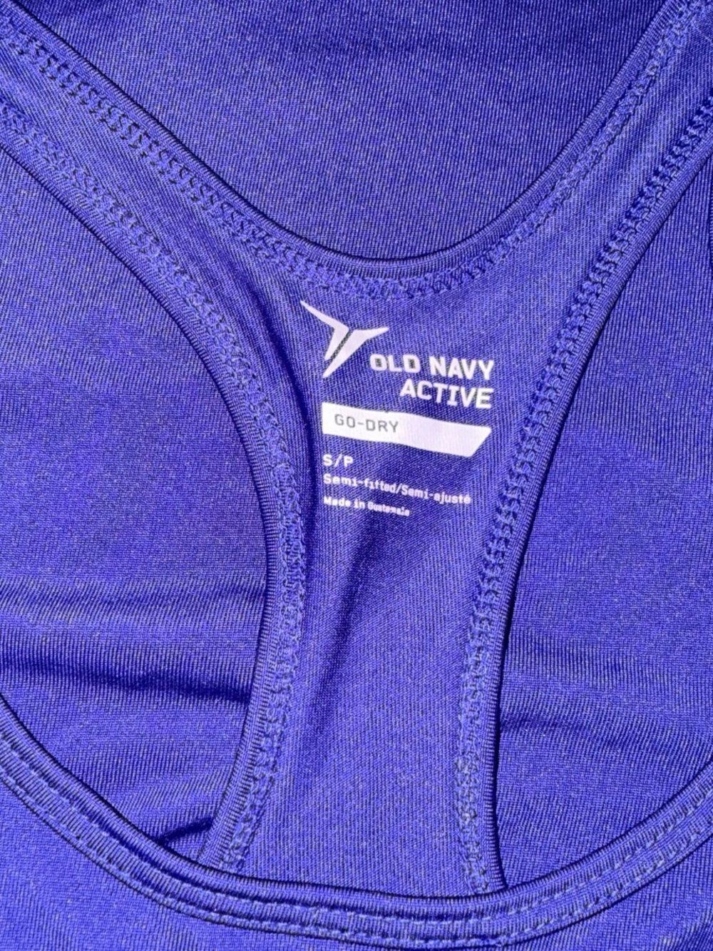 Old Navy Purple Racerback Tank with 'RUN REST repeat' Graphic - Picture 3 of 4